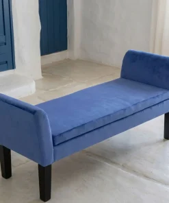 Banc coffre Idor Velours Bleu
