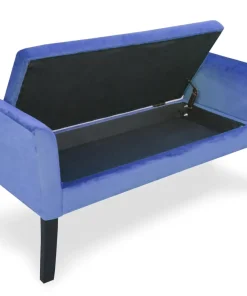 Banc coffre Idor Velours Bleu