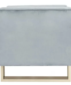 Banquette capitonnée Shell Velours Argent