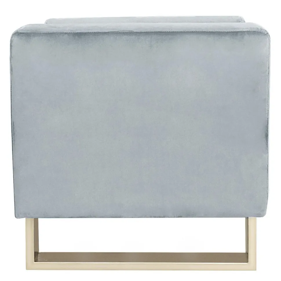Banquette capitonnée Shell Velours Argent