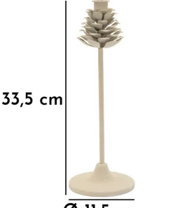 Bougeoir Dune en métal couleur naturels