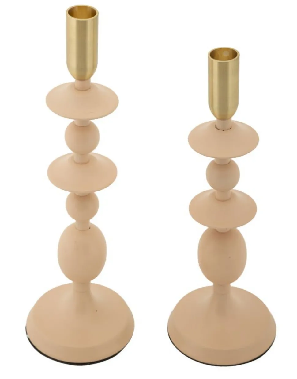 Bougeoir Gémeaux 2 pcs Rose