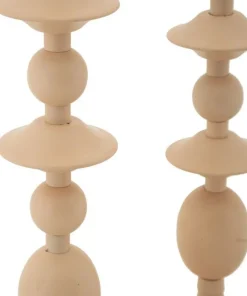 Bougeoir Gémeaux 2 pcs Rose
