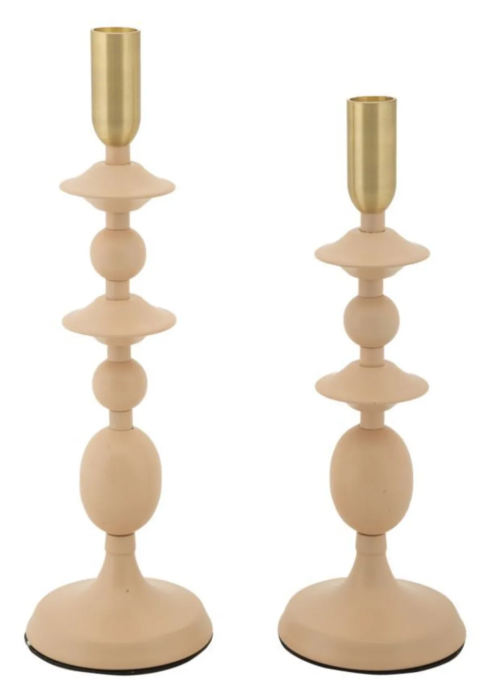 Bougeoir Gémeaux 2 pcs Rose