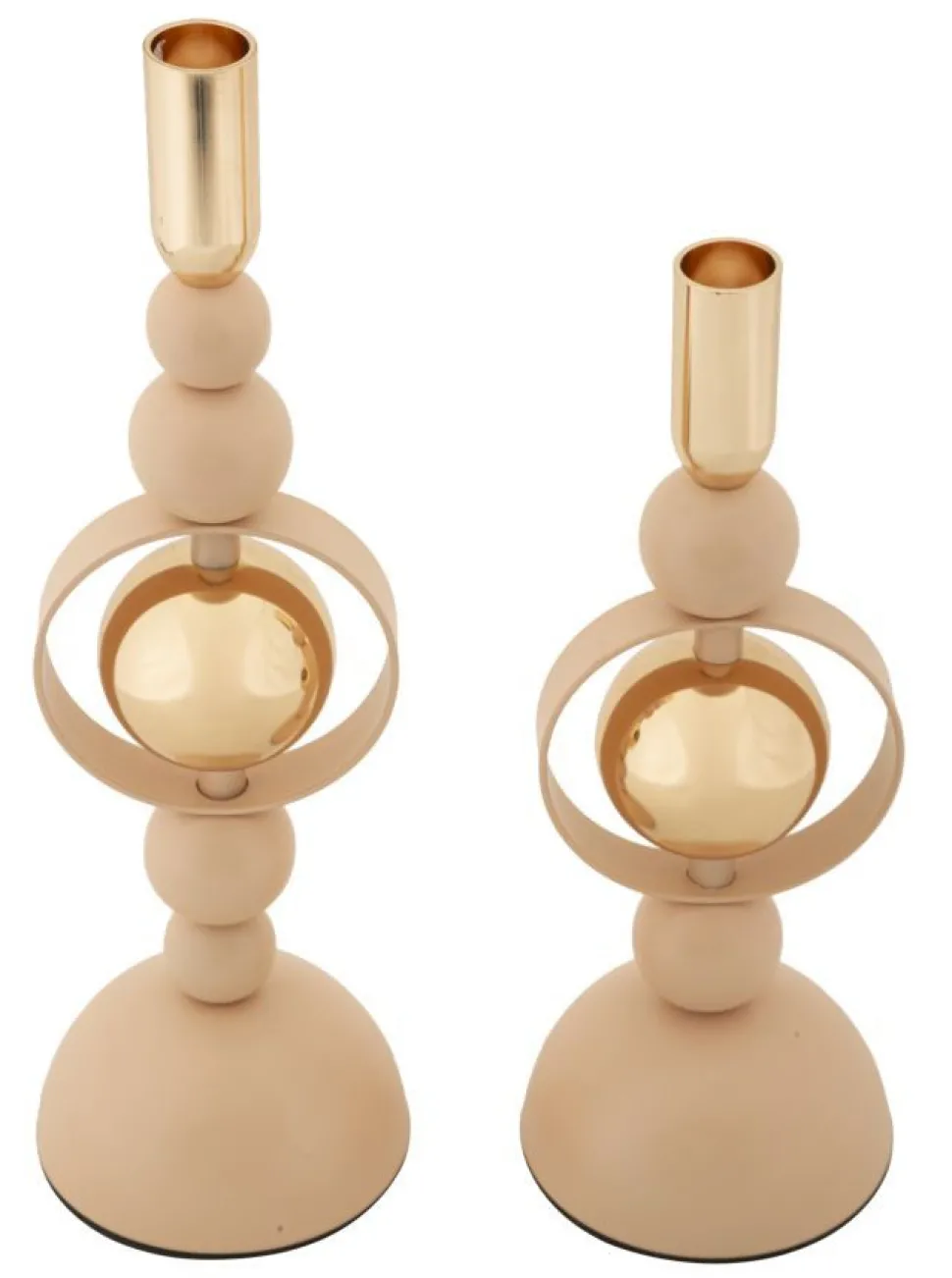 Bougeoir Saturne 2 pcs abstrait Rose doré