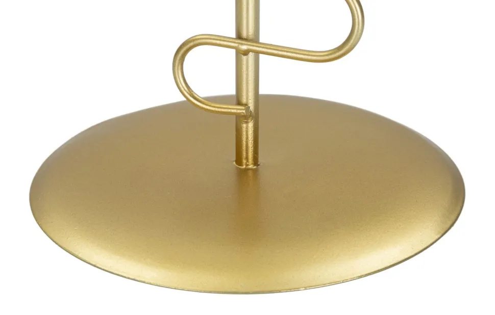 Bougeoirs en métal doré Alid 2 pcs lignes sinueuses