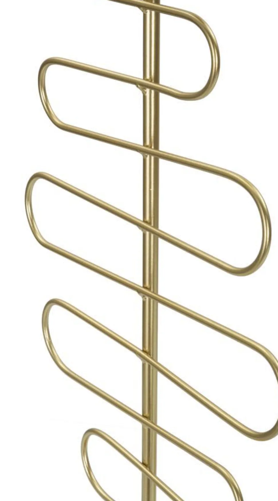 Bougeoirs en métal doré Alid 2 pcs lignes sinueuses