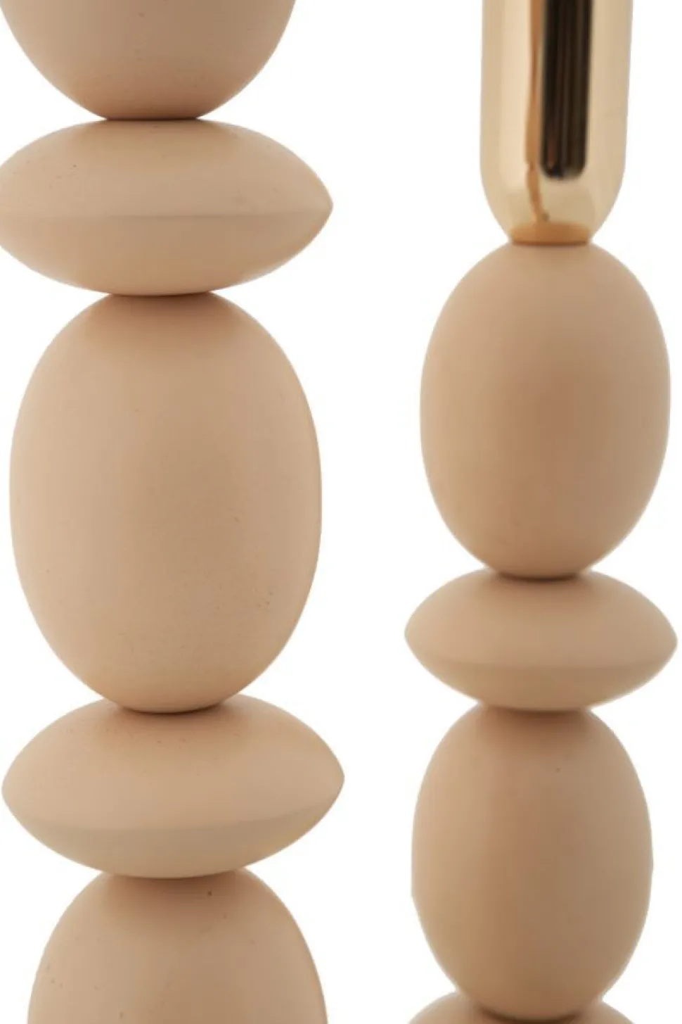 Bougeoirs Shuttle rose et doré ensemble de 2 pcs