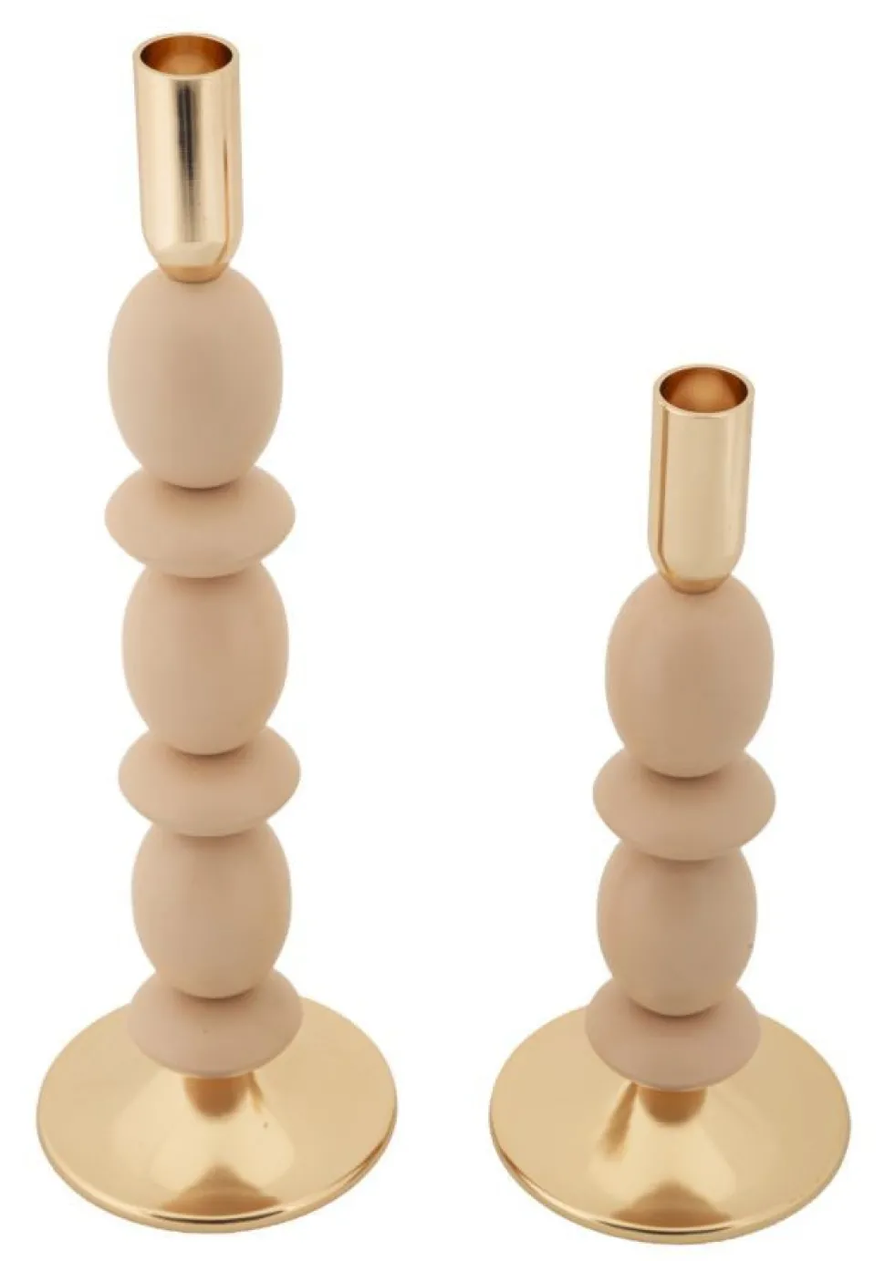 Bougeoirs Shuttle rose et doré ensemble de 2 pcs