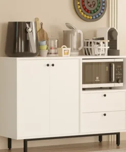 Buffet 2 portes et 2 tiroirs Axyl L88cm Blanc