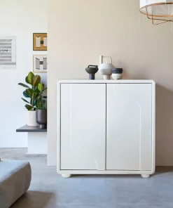 Buffet armoire de rangement design Valone L80cm Blanc