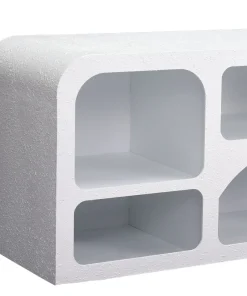 Buffet bas L160cm design arches avec LED intégrées Navalor Blanc