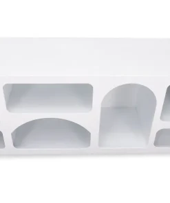 Buffet bas L160cm design arches avec LED intégrées Navalor Blanc