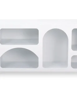 Buffet bas L160cm design arches avec LED intégrées Navalor Blanc