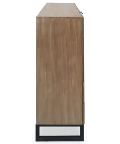 Buffet haut 5 tiroirs et 1 porte battante Panara L90cm Bois d'acacia patiné
