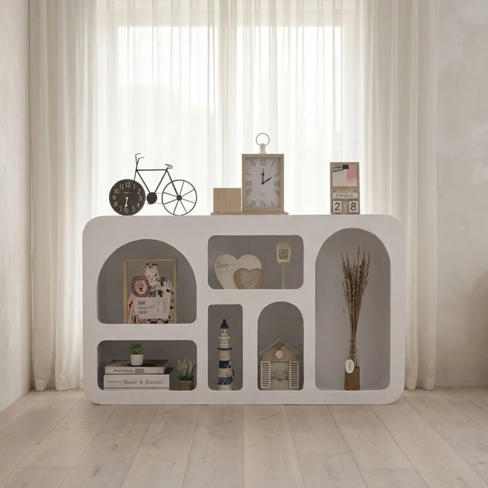Buffet Navalor L130cm design arches style troglodyte Blanc