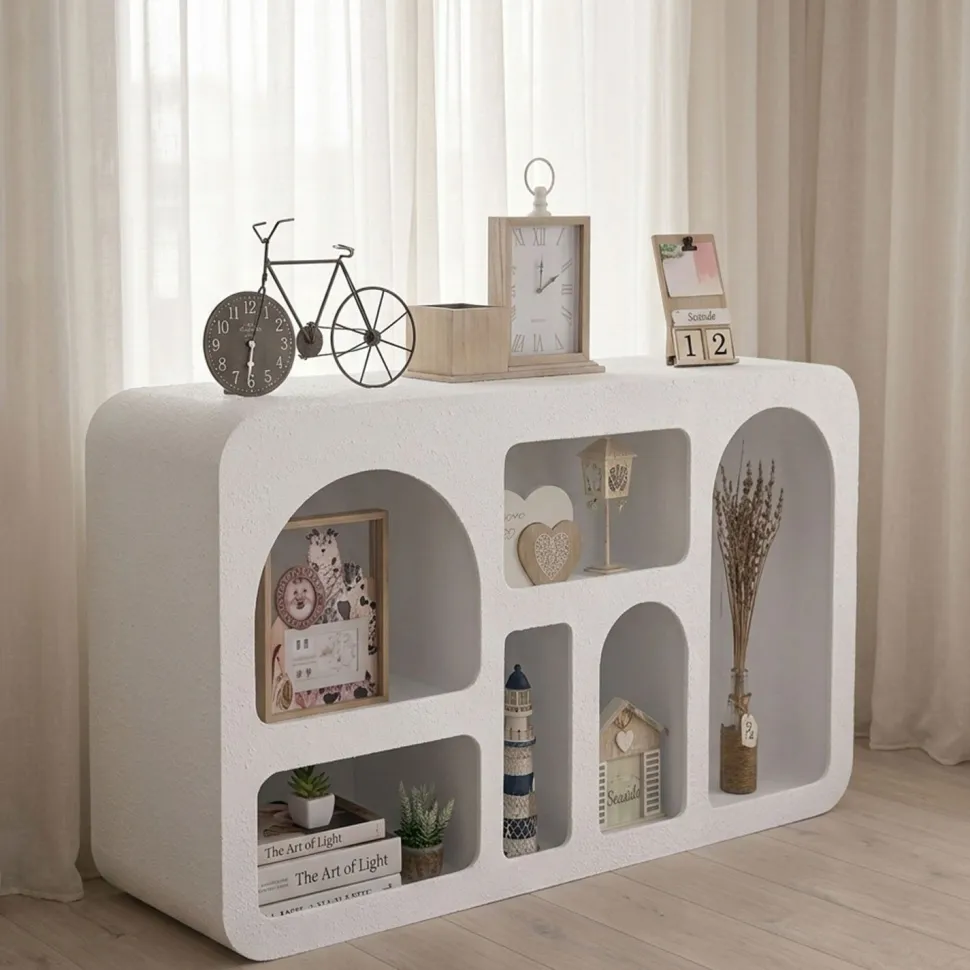 Buffet Navalor L130cm design arches style troglodyte Blanc
