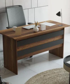 Bureau contemporain Busymo Chêne foncé et Gris