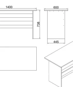 Bureau contemporain Busymo Blanc