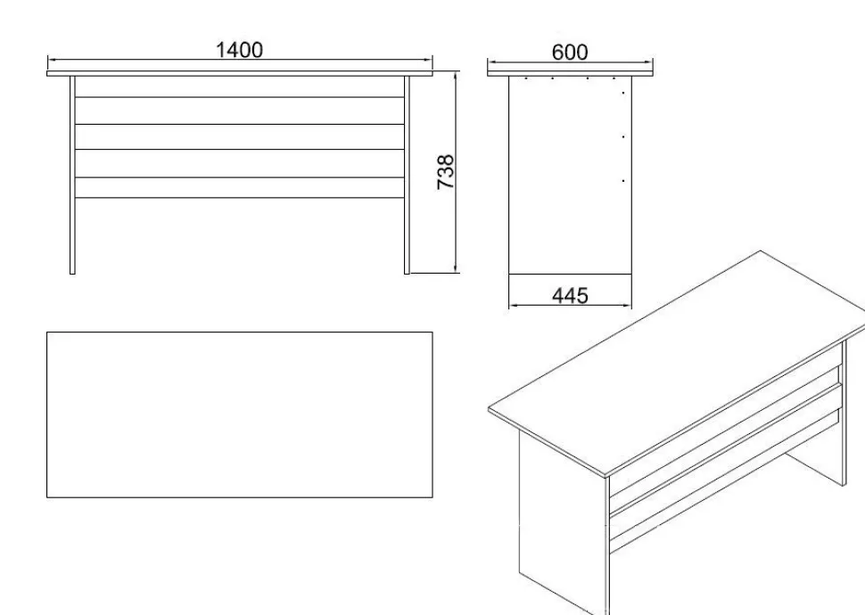 Bureau contemporain Busymo Blanc