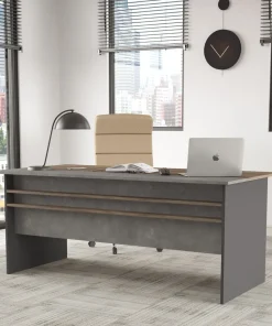 Bureau Harvey Bois Naturel et Gris