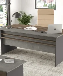 Bureau Harvey Bois Naturel et Gris