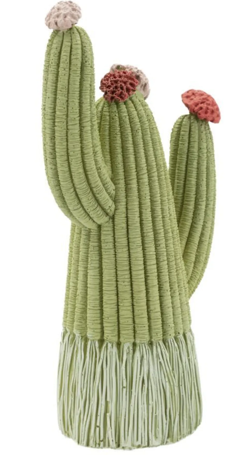 Cactus Stons décoratif avec fleurs colorées vert