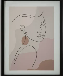 Cadre Visage Minimaliste M.D.F Verre Multicolore