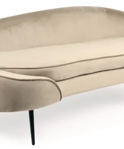 Canapé 3 places asymétrique Brendan Velours Taupe