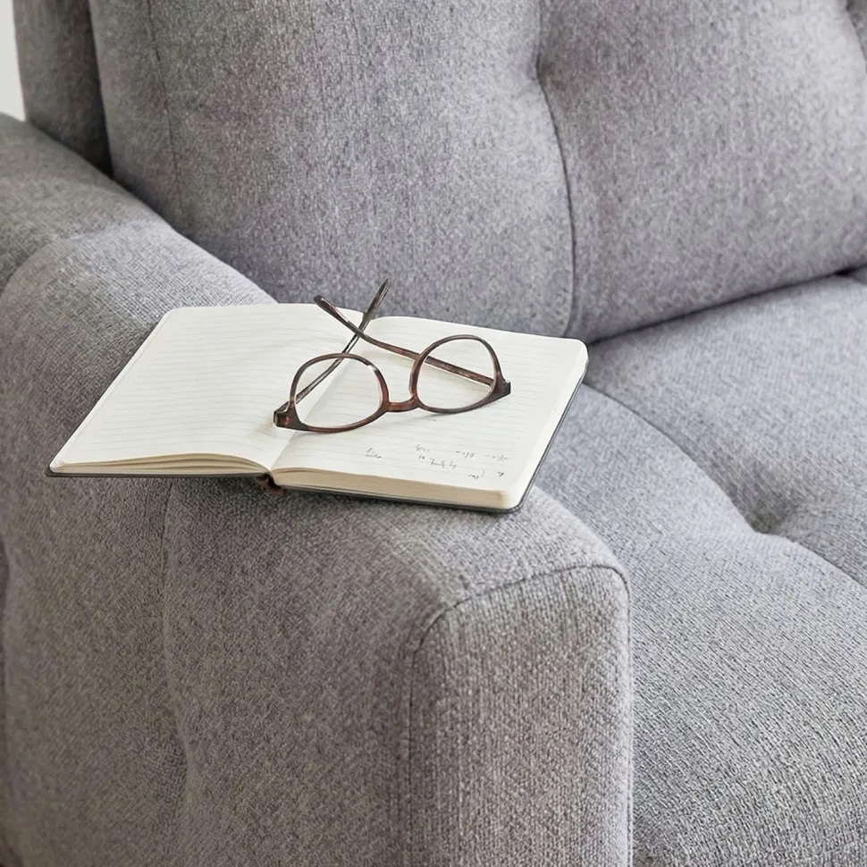Canapé 3 places convertible Stylian Tissu Gris clair