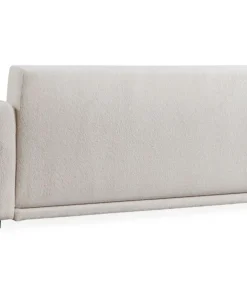 Canapé 3 places convertible Stylian Tissu bouclette Crème