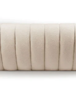 Canapé 3 Places design coquillage Horizan Tissu bouclette Crème
