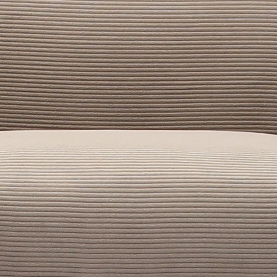 Canapé 2 places design Maximilien Métal doré et Velours côtelé Taupe