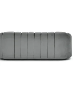 Canapé 2 places design Sidonie Velours Gris