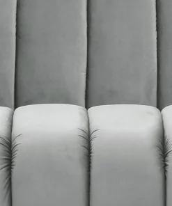 Canapé 2 places design Sidonie Velours Gris