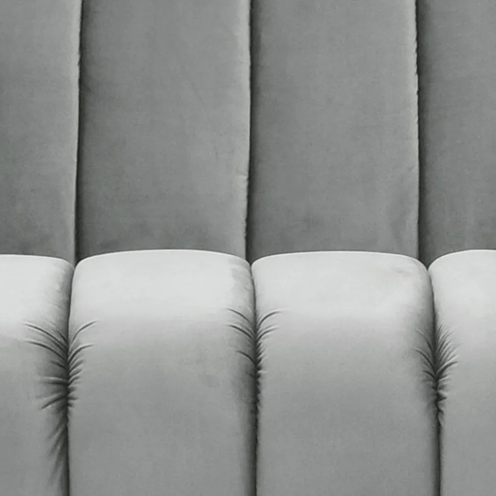 Canapé 2 places design Sidonie Velours Gris
