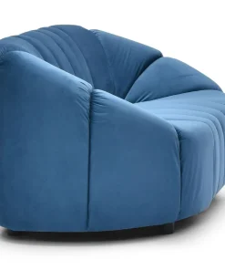 Canapé 2 places design Sidonie Velours Bleu