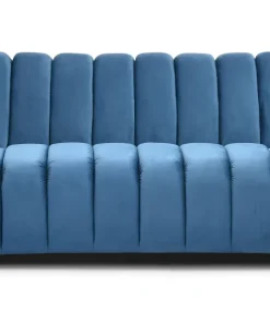 Canapé 3 places design Sidonie Velours Bleu
