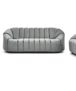Canapé 3 places design Sidonie Velours Gris