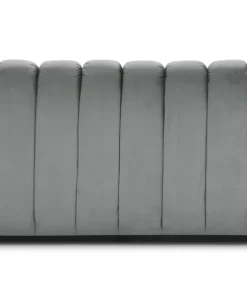 Canapé 3 places design Sidonie Velours Gris