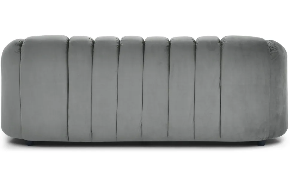 Canapé 3 places design Sidonie Velours Gris