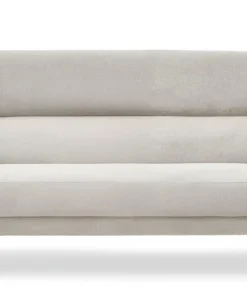 Canapé 3 places moderne avec haut dossier Damigal Tissu doux Beige