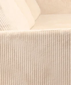 Canapé 3 places moderne et élégant Manuelo Velours côtelé Beige