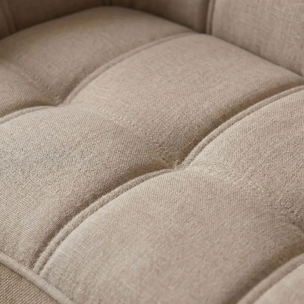 Canapé 2 places Scandinave Zentao Tissu Beige