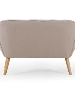 Canapé 2 places Scandinave Zentao Tissu Beige
