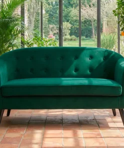 Canapé 3 places scandinave Savoy Velours Vert