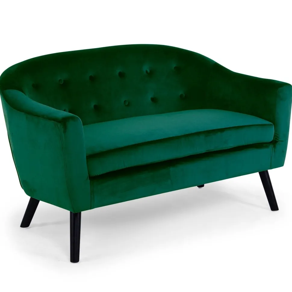 Canapé 2 places scandinave Savoy Velours Vert