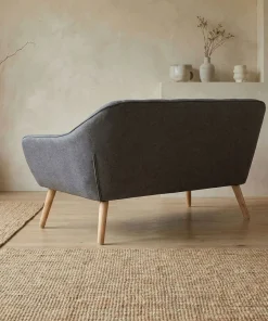 Canapé 3 places Scandinave Zentao Tissu Gris Clair