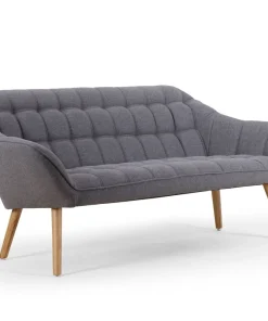 Canapé 3 places Scandinave Zentao Tissu Gris Clair