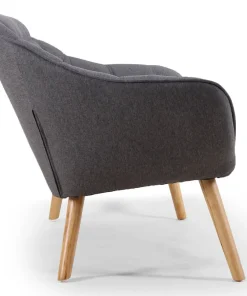 Canapé 3 places Scandinave Zentao Tissu Gris Clair